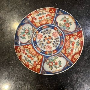 Japanese GOLD IMARI Hand Painted Porcelain Hanging Decorative Plate 6 1/4"